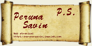 Peruna Savin vizit kartica